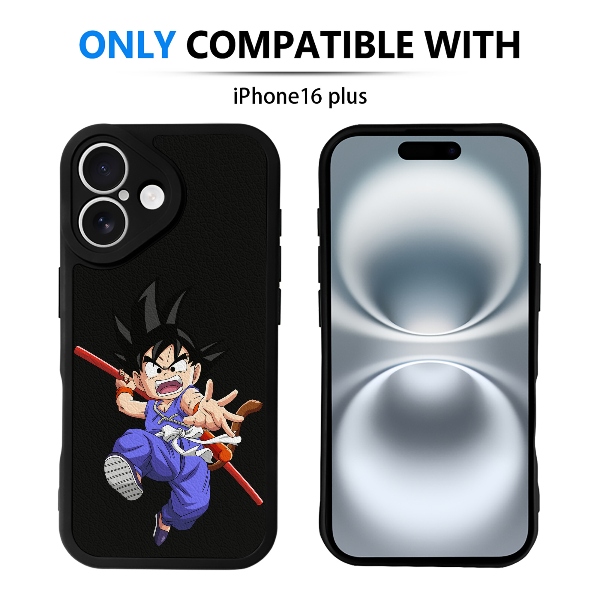 （画像用） ドラゴンボール 孫悟空（そん ごくう）Son Goku カカロット DRAGON BALL Kakarotto 【iPhone 16シリーズ対応】シリコンスマホケース（レザー調） 材質：シリコン